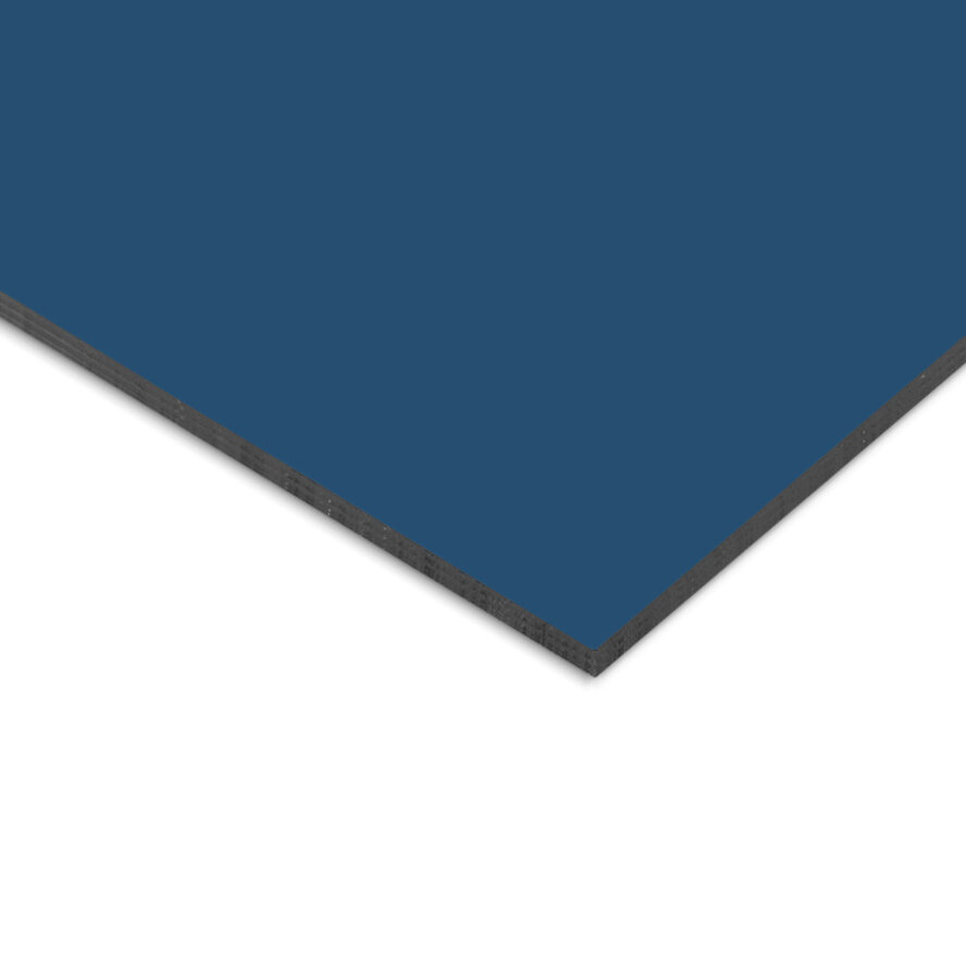 Trespa plaat - eenzijdig blauw (A21.5.4) - 6 mm dik - blauwe HPL plaat - Trespa Meteon - garantieplaat 10 jaar Trespa plaat - eenzijdig blauw (A21.5.4) - 6 mm dik - blauwe HPL plaat - Trespa Meteon - garantieplaat 10 jaar