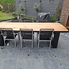 Zwart douglas balk - 150x150 mm - ruw / fijnbezaagd - balk voor buiten - zwart geïmpregneerd douglashout AD 20-25%