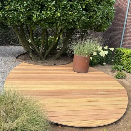 Bankirai terrasplank - 21x145 mm - geschaafd - vlonderplank gegroefd - bangkirai hardhout KD 18-20%