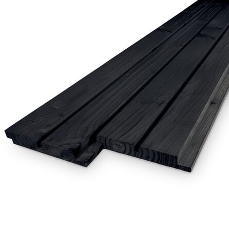 Zwart douglas dubbel blokprofiel (50/50) - 27x130 mm - geschaafd - blokprofiel dubbel - zwart gebeitst douglashout KD 18-20% Zwart douglas dubbel blokprofiel (50/50) - 27x130 mm - geschaafd - blokprofiel dubbel - zwart gebeitst douglashout KD 18-20%