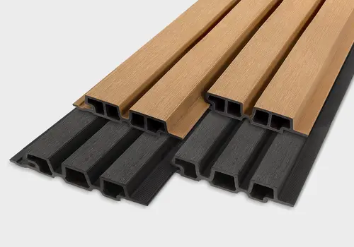 Composiet rabat (gevel) Bij HOUTvakman.be vindt u een uitgebreid assortiment composiet gevelplanken in diverse kleuren, maten en uitvoeringen, waaronder zachte grijstinten en warme houtlooks.