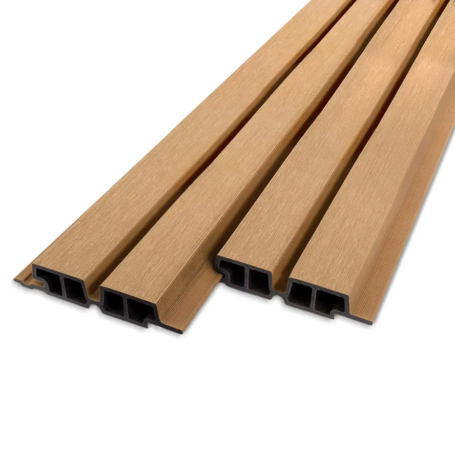 Composiet dubbel blokprofiel (hol) - cedar look - 33x140 mm - blokprofiel dubbel - houtcomposiet Composiet dubbel blokprofiel (hol) - cedar look - 33x140 mm - blokprofiel dubbel - houtcomposiet