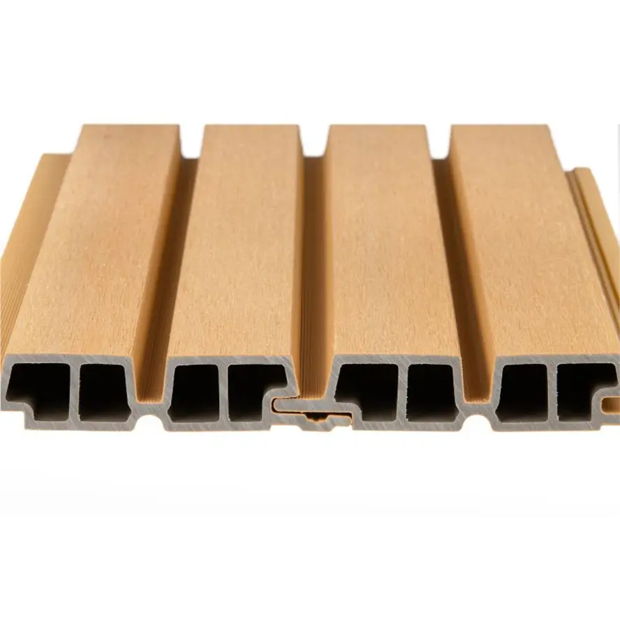 Composiet dubbel blokprofiel (hol) - cedar look - 33x140 mm - blokprofiel dubbel - houtcomposiet Composiet dubbel blokprofiel (hol) - cedar look - 33x140 mm - blokprofiel dubbel - houtcomposiet