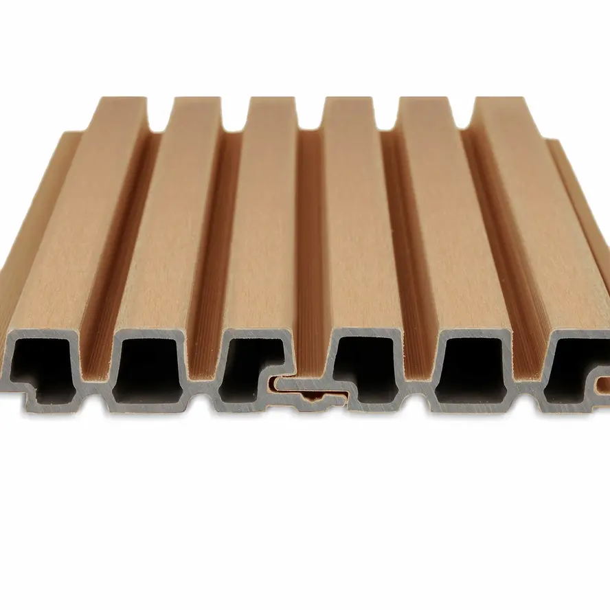 Composiet triple blokprofiel (hol) - cedar look - 33x140 mm - Deens rabat - houtcomposiet Composiet triple blokprofiel (hol) - cedar look - 33x140 mm - Deens rabat - houtcomposiet