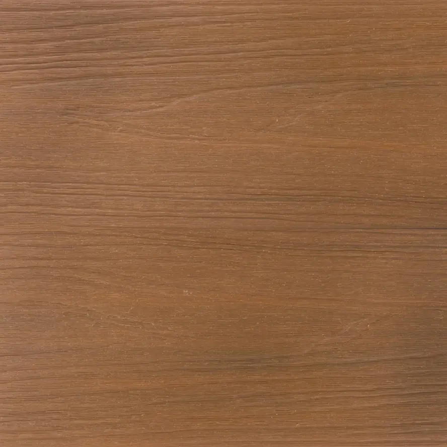 Composiet eindplank - teak look - 23x138 mm - geborsteld (optiek) - randplank / dekrandplank met blinde bevestiging - houtcomposiet Composiet eindplank - teak look - 23x138 mm - geborsteld (optiek) - randplank / dekrandplank met blinde bevestiging - houtcomposiet