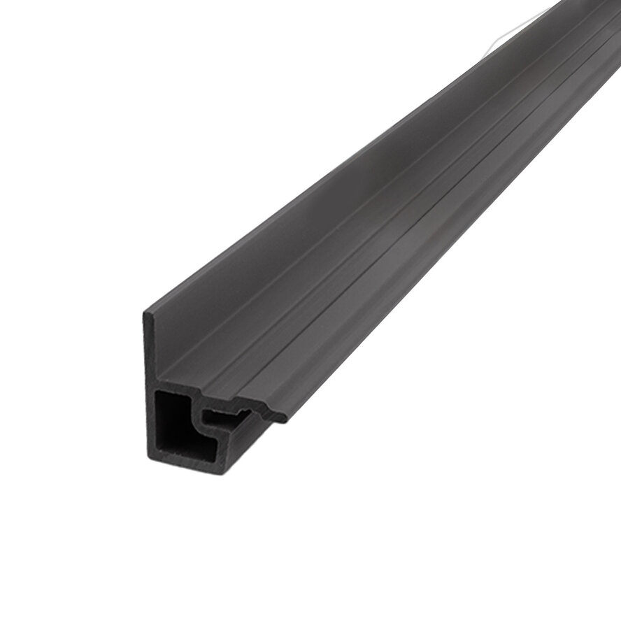 Composiet eindprofiel - antraciet - 58x58 mm - randprofiel houtcomposiet Composiet eindprofiel - antraciet - 58x58 mm - randprofiel houtcomposiet