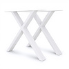 Witte X-poten (set) - staal / ijzer - 4x10 cm - hoogte: 72 cm - breedte (montageplaat): 78 cm - tafelpoot metaal wit gecoat Witte X-poten (set) - staal / ijzer - 4x10 cm - hoogte: 72 cm - breedte (montageplaat): 78 cm - tafelpoot metaal wit gecoat