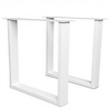 Witte U-poten (set) - staal / ijzer - 4x10 cm - hoogte: 72 cm - breedte (montageplaat): 78 cm - tafelpoot metaal wit gecoat Witte U-poten (set) - staal / ijzer - 4x10 cm - hoogte: 72 cm - breedte (montageplaat): 78 cm - tafelpoot metaal wit gecoat