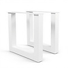 Witte U-poten (set) - staal / ijzer - 10x10 cm - hoogte: 72 cm - breedte (montageplaat): 78 cm - tafelpoot metaal wit gecoat Witte U-poten (set) - staal / ijzer - 10x10 cm - hoogte: 72 cm - breedte (montageplaat): 78 cm - tafelpoot metaal wit gecoat