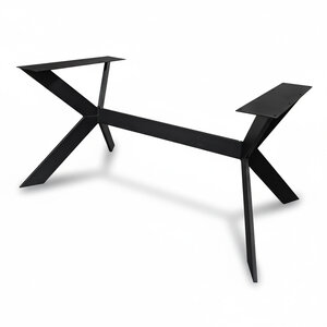 X tafelpoot frame onderstel zwart - metaal - 2x10 cm - 90x155 cm - h: 72 cm X tafelpoot frame onderstel zwart - metaal - 2x10 cm - 90x155 cm - h: 72 cm