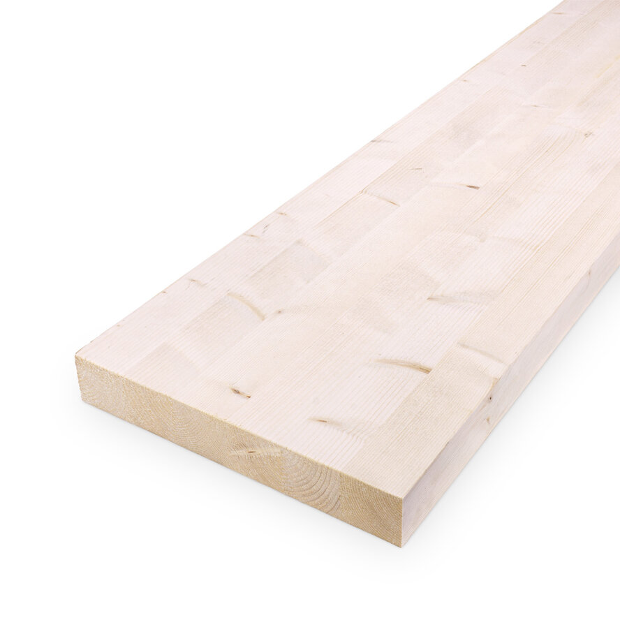 Vuren plank - 40x280 mm - geschaafd - plank voor binnen - gelamineerd - vurenhout KD 18-20% Vuren plank - 40x280 mm - geschaafd - plank voor binnen - gelamineerd - vurenhout KD 18-20%