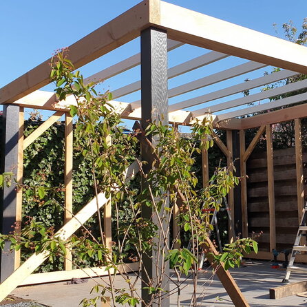 Douglas balk - 190x190 mm - geschaafd - balk voor buiten - douglashout AD 20-25%