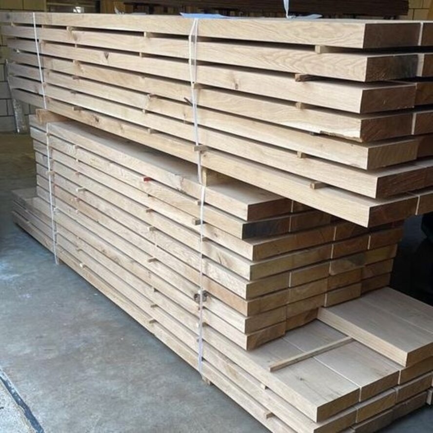 Eiken balk - 90x190 mm - geschaafd - balk voor buiten - eikenhout AD 20-25% Eiken balk - 90x190 mm - geschaafd - balk voor buiten - eikenhout AD 20-25%