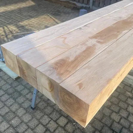 Eiken balk - 90x90 mm - geschaafd - balk voor buiten - eikenhout AD 20-25%