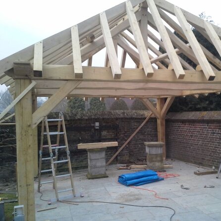 Verouderd eiken balk - 190x240 mm - rustiek geschaafde kanten - balk voor buiten - oud eikenhout AD 20-25%