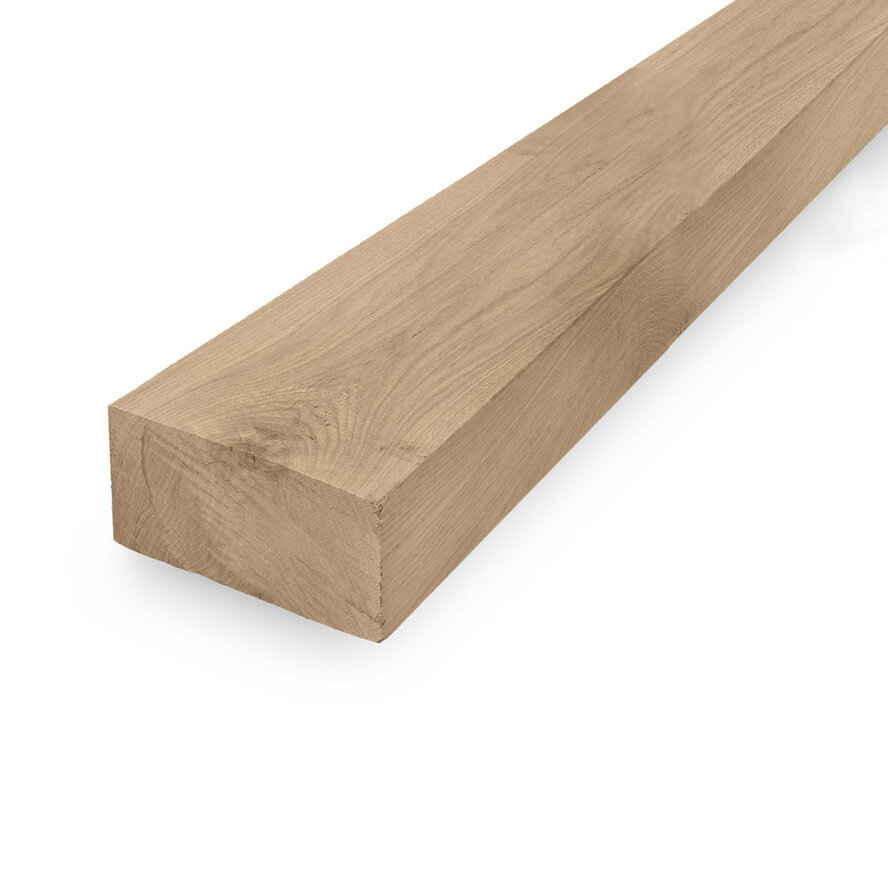 Eiken balk - 90x140 mm - geschaafd - balk voor buiten - eikenhout AD 20-25% Eiken balk - 90x140 mm - geschaafd - balk voor buiten - eikenhout AD 20-25%