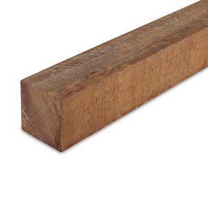 Azobe balk - 100x100 mm - ruw - AD Azobe balk - 100x100 mm - ruw - AD