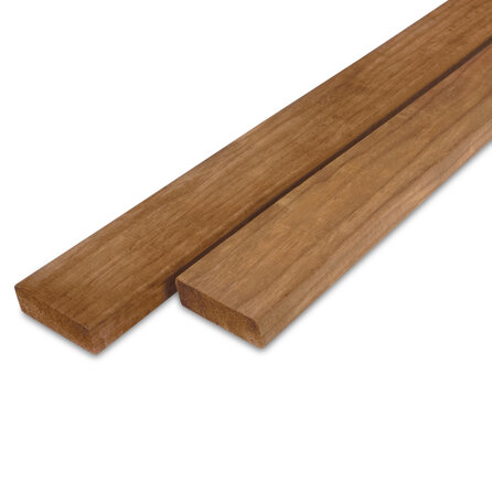 Frake thermowood rhombus - 18x68 mm - geschaafd - rhombusprofiel - thermo fraké hout KD 8-12%