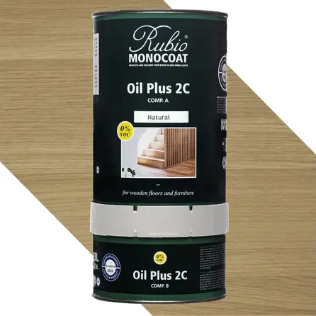 Rubio Monocoat olie - 2 componenten (A+B) - in kleur - geschikt voor binnen - duoblik 1,3 liter Rubio Monocoat olie - 2 componenten (A+B) - in kleur - geschikt voor binnen - duoblik 1,3 liter