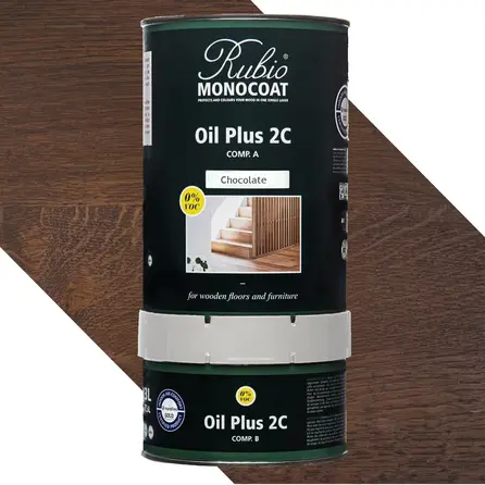 Rubio Monocoat olie - 2 componenten (A+B) - in kleur - geschikt voor binnen - duoblik 1,3 liter Rubio Monocoat olie - 2 componenten (A+B) - in kleur - geschikt voor binnen - duoblik 1,3 liter