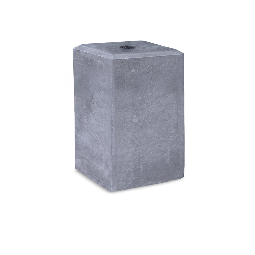 Hardsteen poer - met doorlopend gat - 26x26 cm - 35 cm hoog - Blauwsteen sokkel Hardsteen poer - met doorlopend gat - 26x26 cm - 35 cm hoog - Blauwsteen sokkel