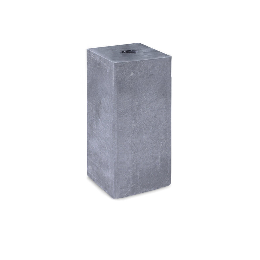 Hardsteen poer - met doorlopend gat - 19x19 cm - 35 cm hoog - Blauwsteen sokkel Hardsteen poer - met doorlopend gat - 19x19 cm - 35 cm hoog - Blauwsteen sokkel