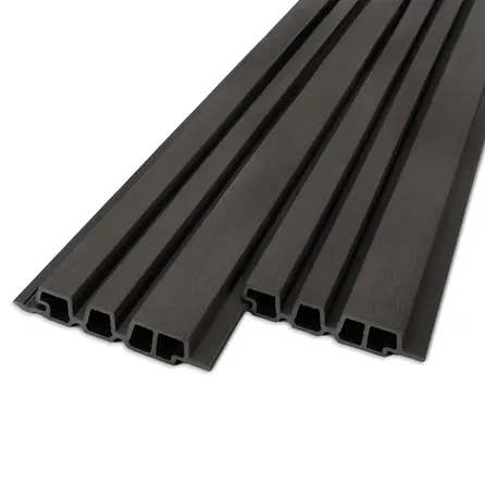 Composiet barcodeprofiel (hol) - zwart ebben look - 33x195 mm - barcode rabat - houtcomposiet Composiet barcodeprofiel (hol) - zwart ebben look - 33x195 mm - barcode rabat - houtcomposiet