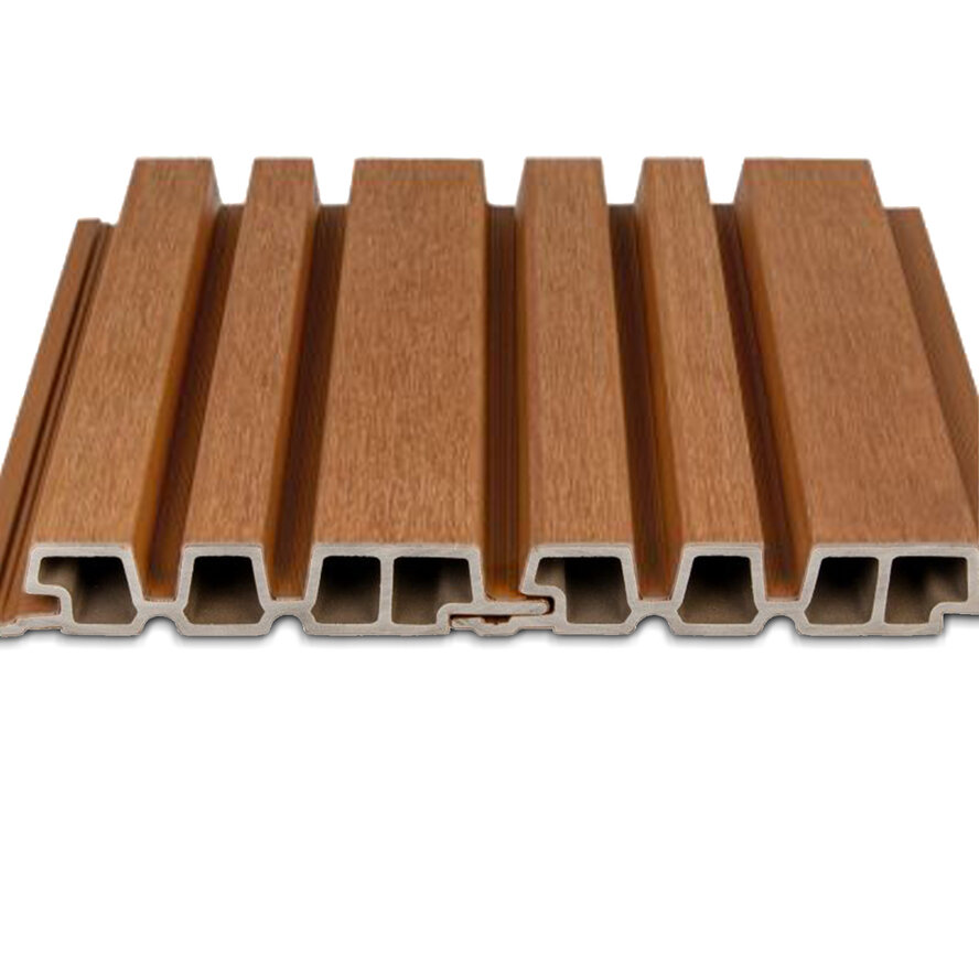 Composiet barcodeprofiel (hol) - teak look - 33x165 mm - barcode rabat - houtcomposiet Composiet barcodeprofiel (hol) - teak look - 33x165 mm - barcode rabat - houtcomposiet