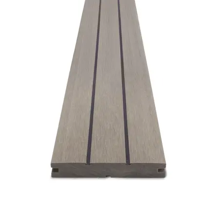 Composiet terrasplank - vergrijsd hout uitstraling - 22x146 mm - gegroefde  vlonderplank met blinde bevestiging - houtcomposiet