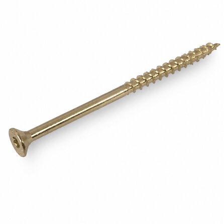 Universele houtschroeven - geel verzinkt - 6 mm - gegalvaniseerde houtvijzen - Torx 30 - deeldraad - met boorpunt - 50 stuks