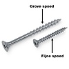 Universele houtschroeven - geel verzinkt - 3 mm - gegalvaniseerde houtvijzen - Torx 10 - voldraad - met boorpunt - 200 stuks