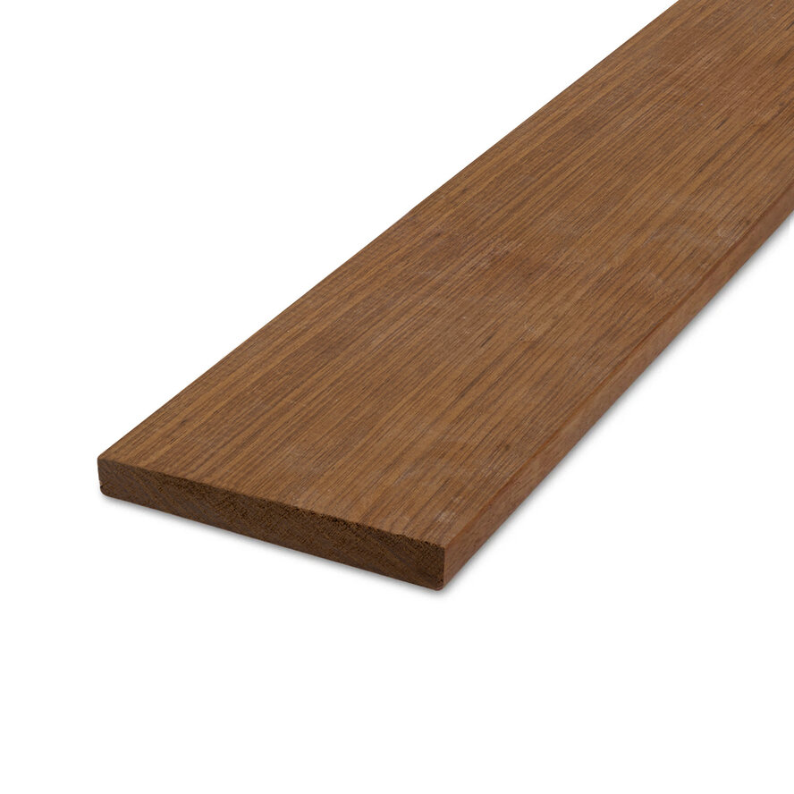 Tauari thermowood plank - 21x140 mm - geschaafd - plank voor buiten - thermo tauari hout KD 8-12% Tauari thermowood plank - 21x140 mm - geschaafd - plank voor buiten - thermo tauari hout KD 8-12%