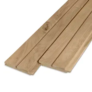 Eiken dubbel blokprofiel (50/50) (mes en groef) - 21x115 mm - geschaafd - KD