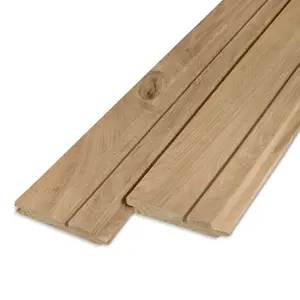Eiken dubbel blokprofiel (70/30) (mes en groef) - 21x115 mm - geschaafd - KD