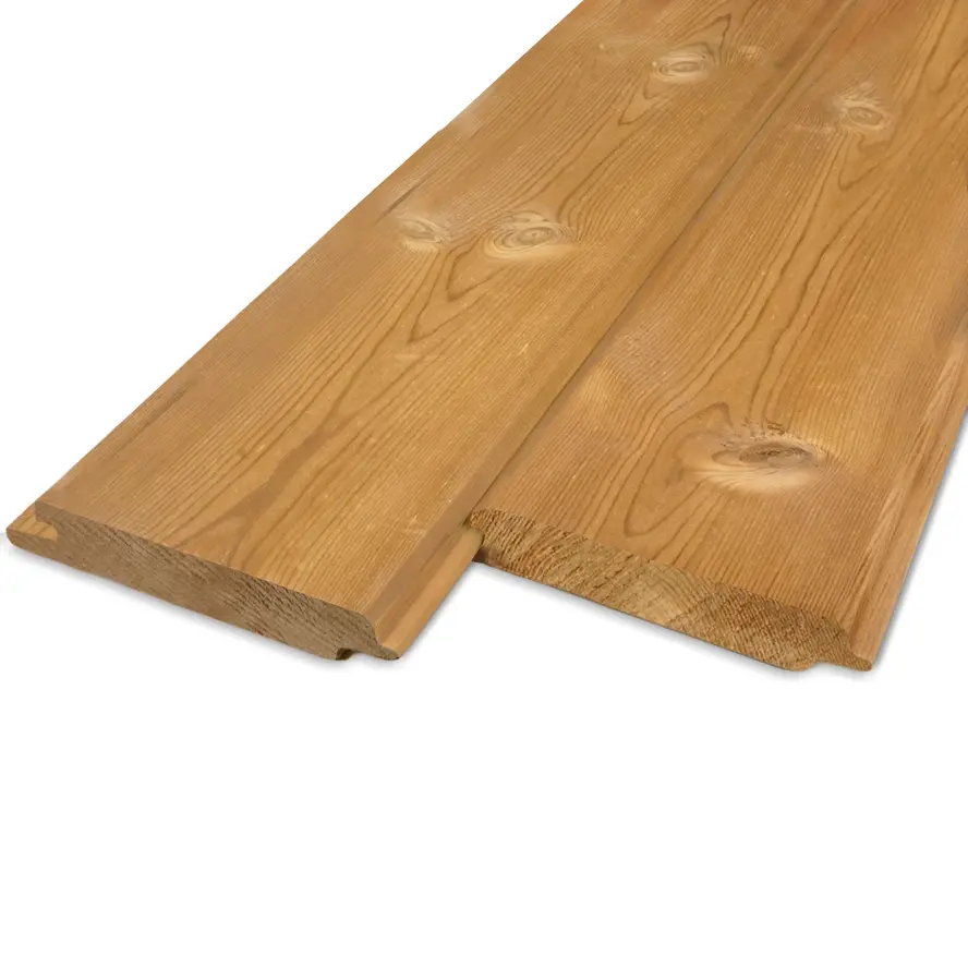 Grenen thermowood blinde planchet - 21x120 mm - geschaafd - tand en groef plank met onzichtbare bevestiging - thermo grenen hout KD 8-12% Grenen thermowood blinde planchet - 21x120 mm - geschaafd - tand en groef plank met onzichtbare bevestiging - thermo grenen hout KD 8-12%