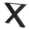 Zwarte stalen X-poten (set) - voor buiten - verzinkt & gecoat metaal - 10x10 cm - hoogte: 72 cm - breedte (montageplaat): 85 cm - X-tuintafel poot Zwarte stalen X-poten (set) - voor buiten - verzinkt & gecoat metaal - 10x10 cm - hoogte: 72 cm - breedte (montageplaat): 85 cm - X-tuintafel poot
