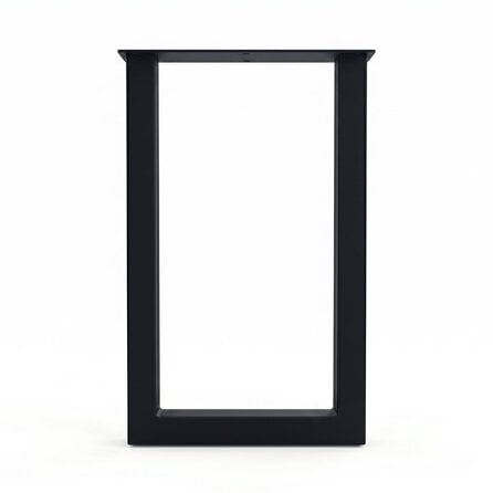 Zwarte stalen U-poten (set) - voor buiten - verzinkt & gecoat metaal - 8x8 cm - hoogte: 100 cm - breedte (montageplaat): 60 cm - U-statafelpoot voor buiten Zwarte stalen U-poten (set) - voor buiten - verzinkt & gecoat metaal - 8x8 cm - hoogte: 100 cm - breedte (montageplaat): 60 cm - U-statafelpoot voor buiten