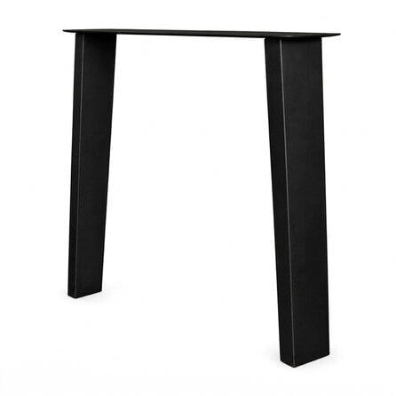Zwarte stalen N-poten taps (set) - voor buiten - verzinkt & gecoat metaal - 4x10 cm - hoogte: 72 cm - breedte : 80 cm - schuine N-tuintafel poot Zwarte stalen N-poten taps (set) - voor buiten - verzinkt & gecoat metaal - 4x10 cm - hoogte: 72 cm - breedte : 80 cm - schuine N-tuintafel poot
