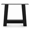 Zwarte stalen A-poten (set) - voor buiten - verzinkt & gecoat metaal - 10x10 cm - hoogte: 72 cm - breedte (montageplaat): 78 cm - U-tuintafel poot Zwarte stalen A-poten (set) - voor buiten - verzinkt & gecoat metaal - 10x10 cm - hoogte: 72 cm - breedte (montageplaat): 78 cm - U-tuintafel poot