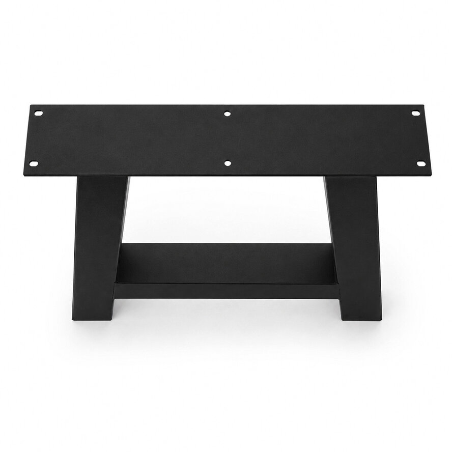 Zwarte stalen A-poten (set) - voor buiten - verzinkt & gecoat metaal - 10x10 cm - hoogte: 72 cm - breedte (montageplaat): 78 cm - U-tuintafel poot Zwarte stalen A-poten (set) - voor buiten - verzinkt & gecoat metaal - 10x10 cm - hoogte: 72 cm - breedte (montageplaat): 78 cm - U-tuintafel poot