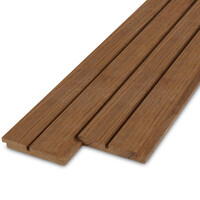 Thermo tauari dubbel blokprofiel (50/50) - 21x125 mm - geschaafd - KD