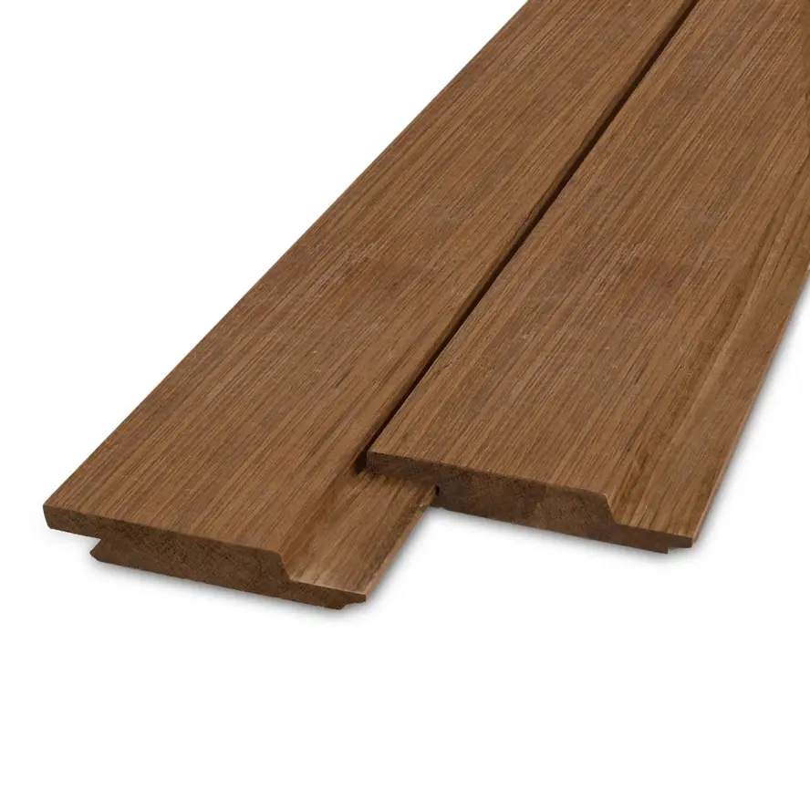 Tauari thermowood enkel blokprofiel T&G - 21x115 mm - geschaafd - blokprofiel enkel - thermo tauari hout KD 8-12% Tauari thermowood enkel blokprofiel T&G - 21x115 mm - geschaafd - blokprofiel enkel - thermo tauari hout KD 8-12%