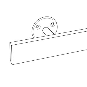 Main courante - couleur RAL de votre choix - rectangulaire (40x10 mm) - avec supports de type 4