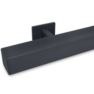 Main courante anthracite - carrée (40x40 mm) - avec supports de type 16