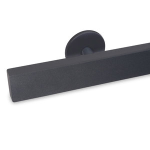 Main courante anthracite - rectangulaire (40x20 mm) - avec supports de type 5