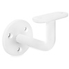 Main courante blanche (revêtue) - carrée (40x40 mm) - avec supports de type 1 - Rampe escalier acier thermolaqué blanc - RAL 9010 ou 9016