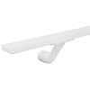 Main courante blanche (revêtue) - rectangulaire (40x10 mm) - avec supports de type 7 - Rampe escalier acier thermolaqué blanc - RAL 9010 ou 9016