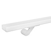 Main courante blanche (revêtue) - rectangulaire (40x15 mm) - avec supports de type 7 - Rampe escalier acier thermolaqué blanc - RAL 9010 ou 9016