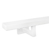 Main courante blanche (revêtue) - rectangulaire (40x20 mm) - avec supports de type 10 - Rampe escalier acier thermolaqué blanc - RAL 9010 ou 9016