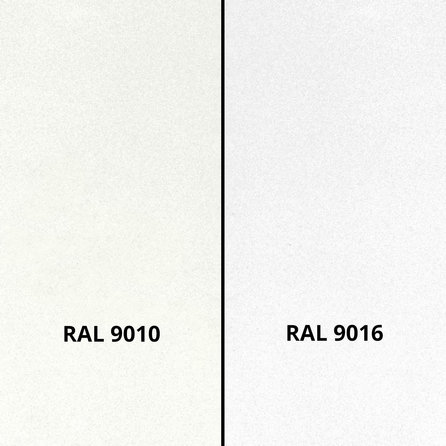 Main courante blanche (revêtue) - ronde - avec supports de type 1 - Rampe escalier acier thermolaqué blanc - RAL 9010 ou 9016